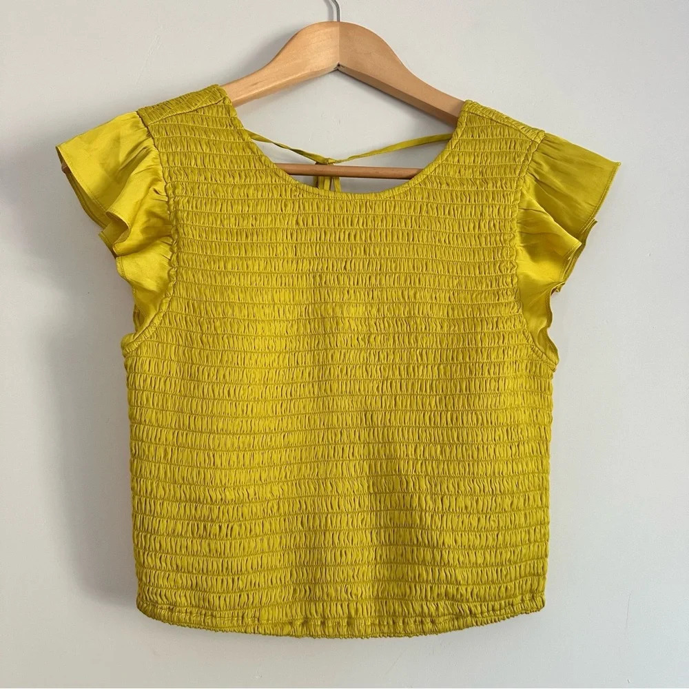 Du Paradis Smocked Lemon top New With Tags Size: XS